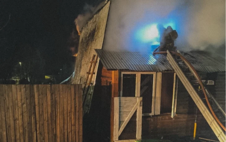 Губахинские огнеборцы ликвидировали пожар в поселке Нагорнский